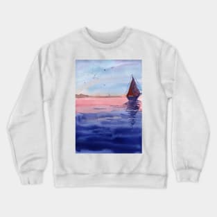 Sailboat in the sea Crewneck Sweatshirt